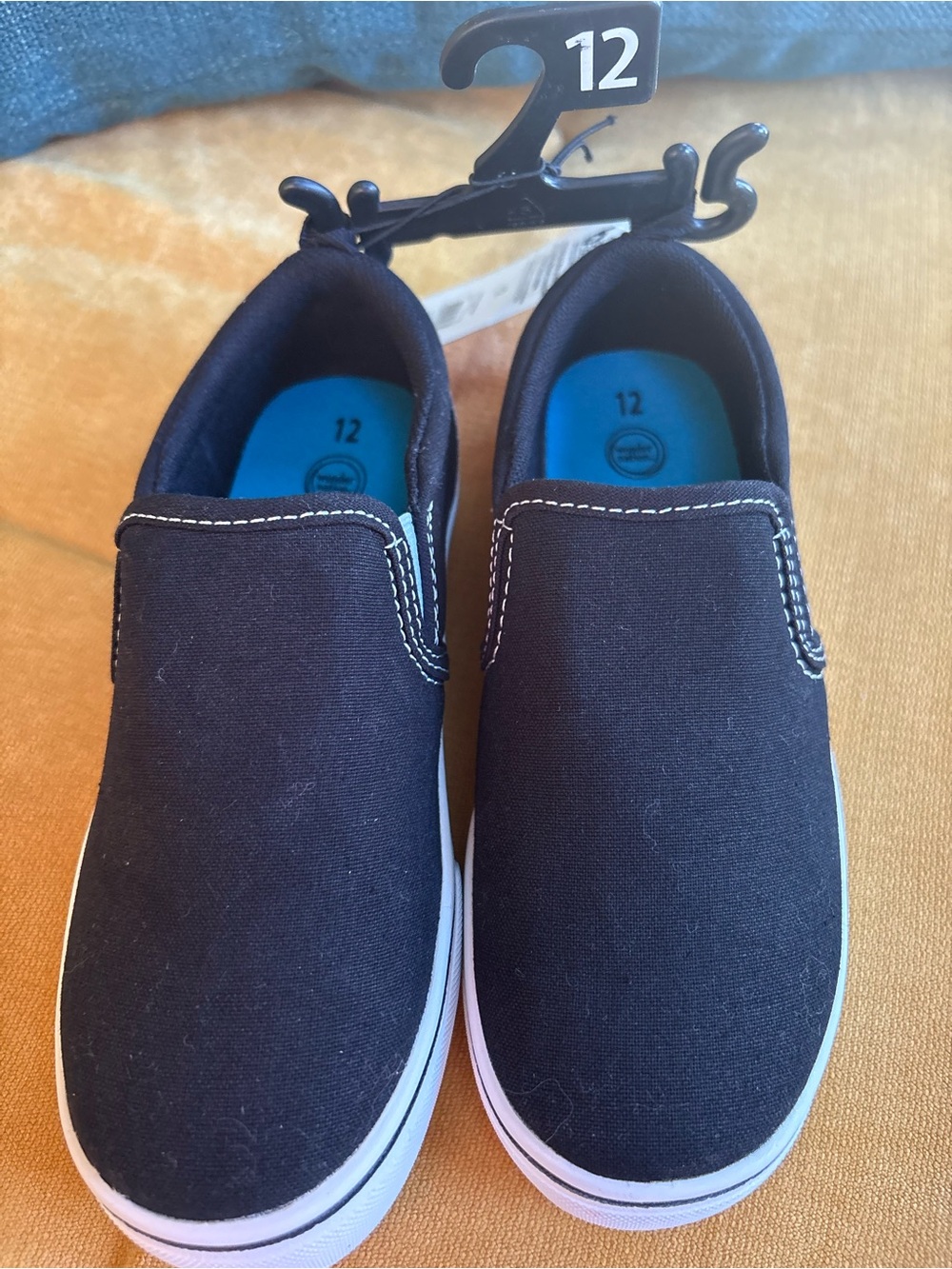 wonder nation Black Slip-On Sneakers with White Sole